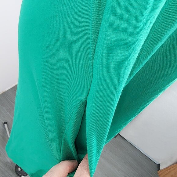 Women's Zenana Premium Green Flowy Small Dress Pockets Swing Style Soft Knee Len - Picture 5 of 7